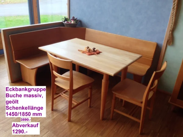 Eckbankgruppe Buche massiv